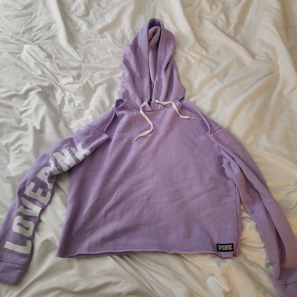 PINK Victoria's Secret Purple Hooded Sweatshirt